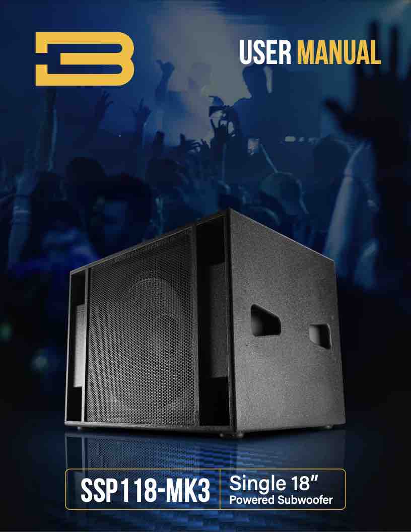 BASSBOSS SSP118 MK3 Manual PDF
